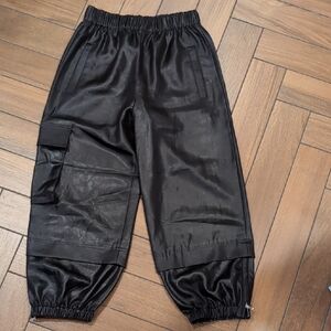 Tibi Celia Drape Pull On Wilt Jogger, Black